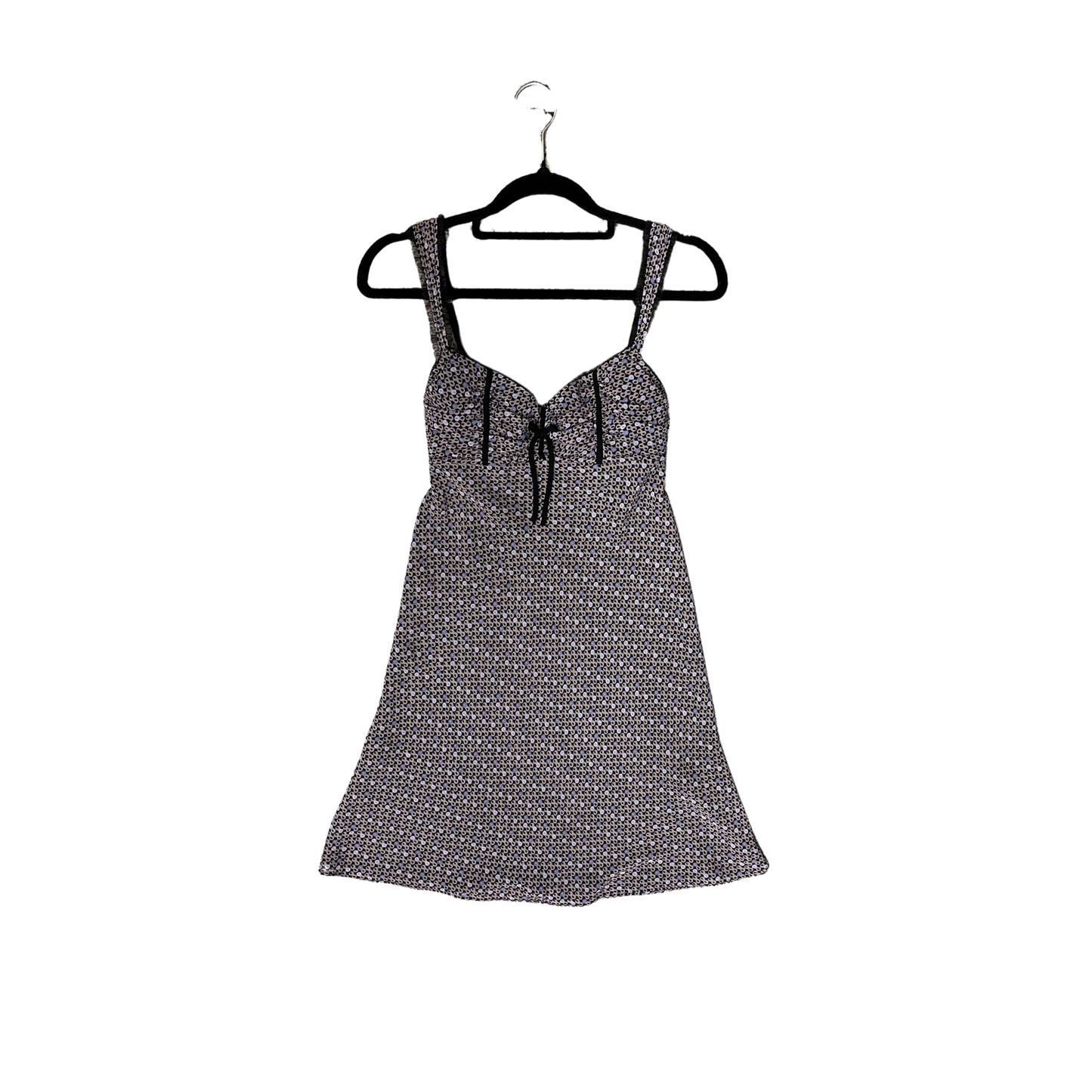 DARJEELING purple Spotted Vintage Mini Dress B0526
