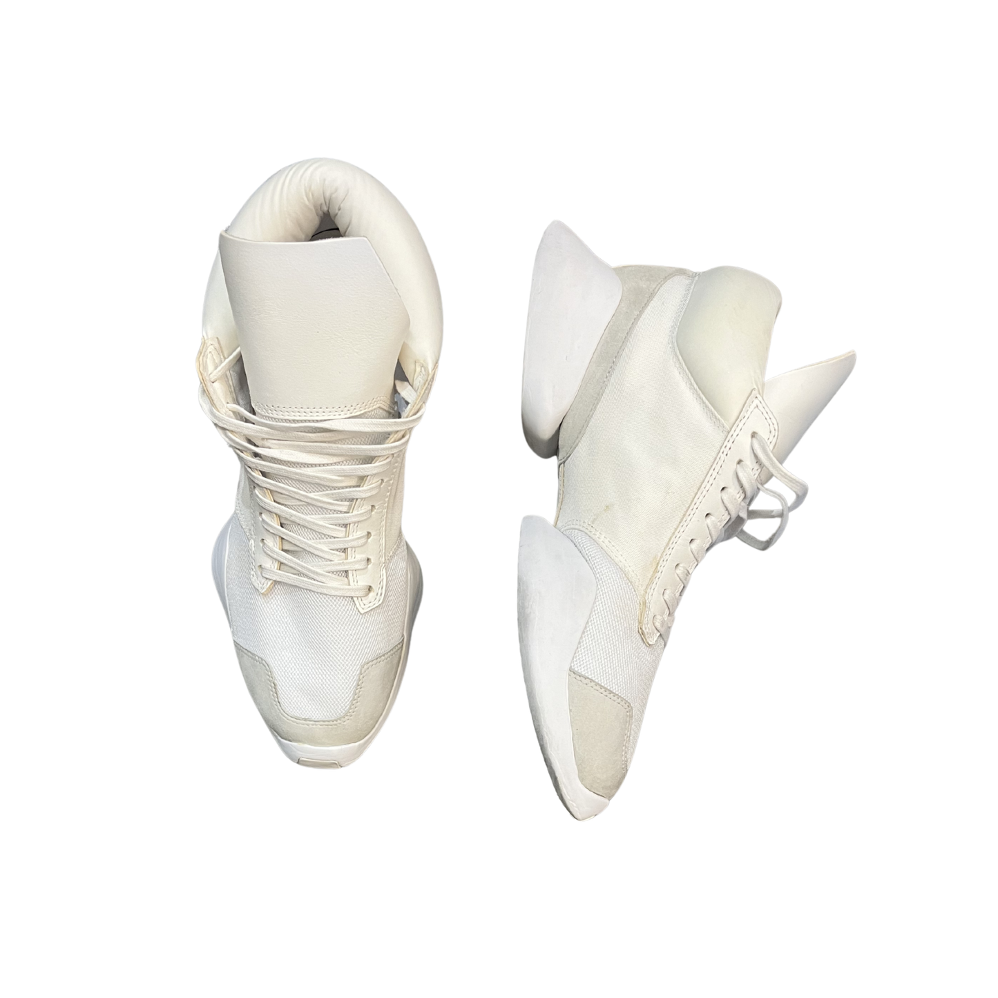 RICK OWENS X ADIDAS white tech Runner