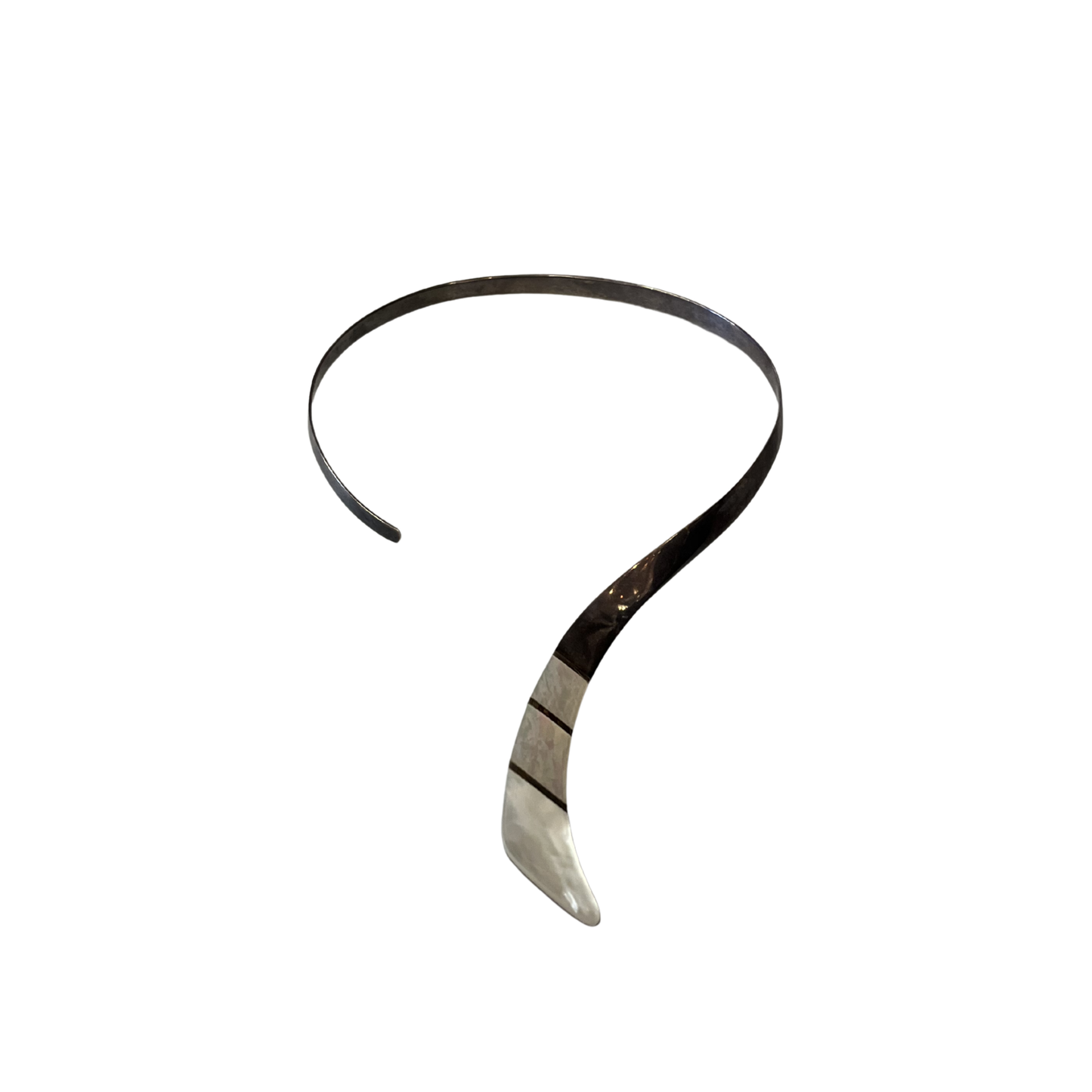 925 SILVER necklace with mother of Pearl detail B0326