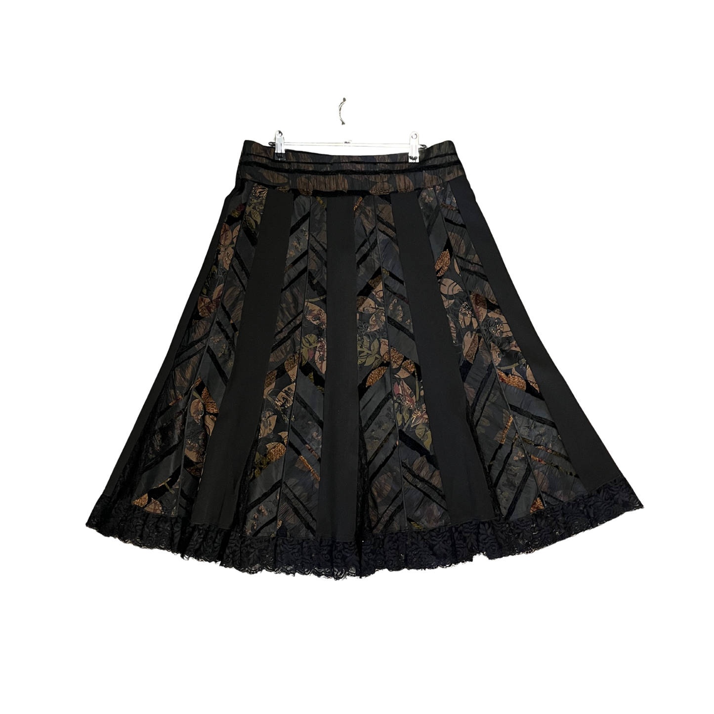 MERRIC brown Paisley Vintage maxi Skirt B0726