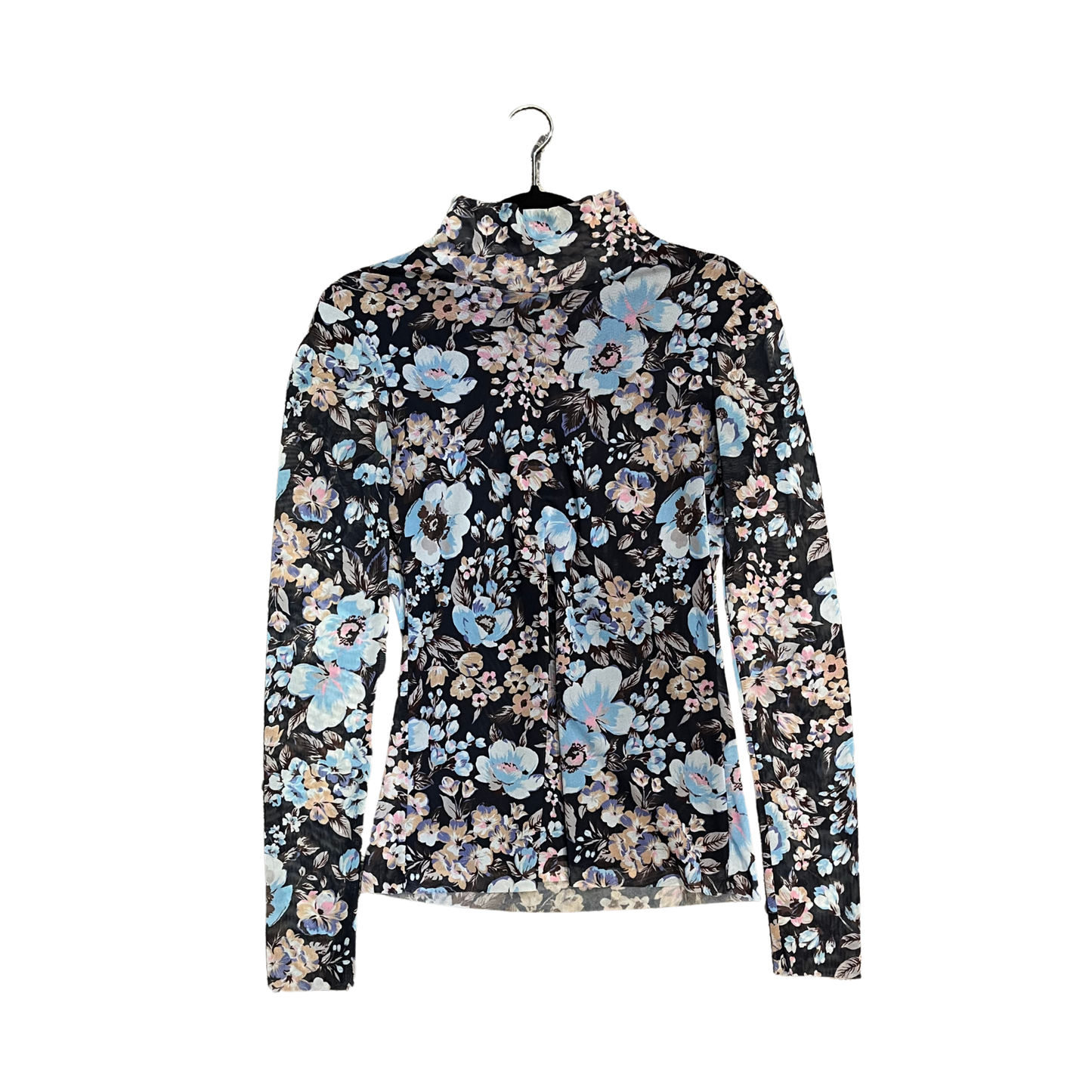 BAUM UND PFERDGARTEN Navy Floral Sheer longsleeve P0626