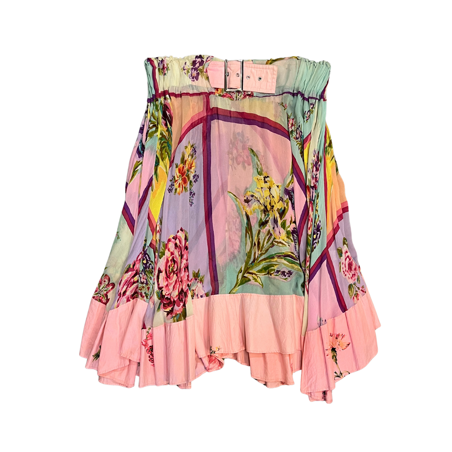 TRELISE COOPER Multicolour Cotton Floral Midi Skirt Y0726