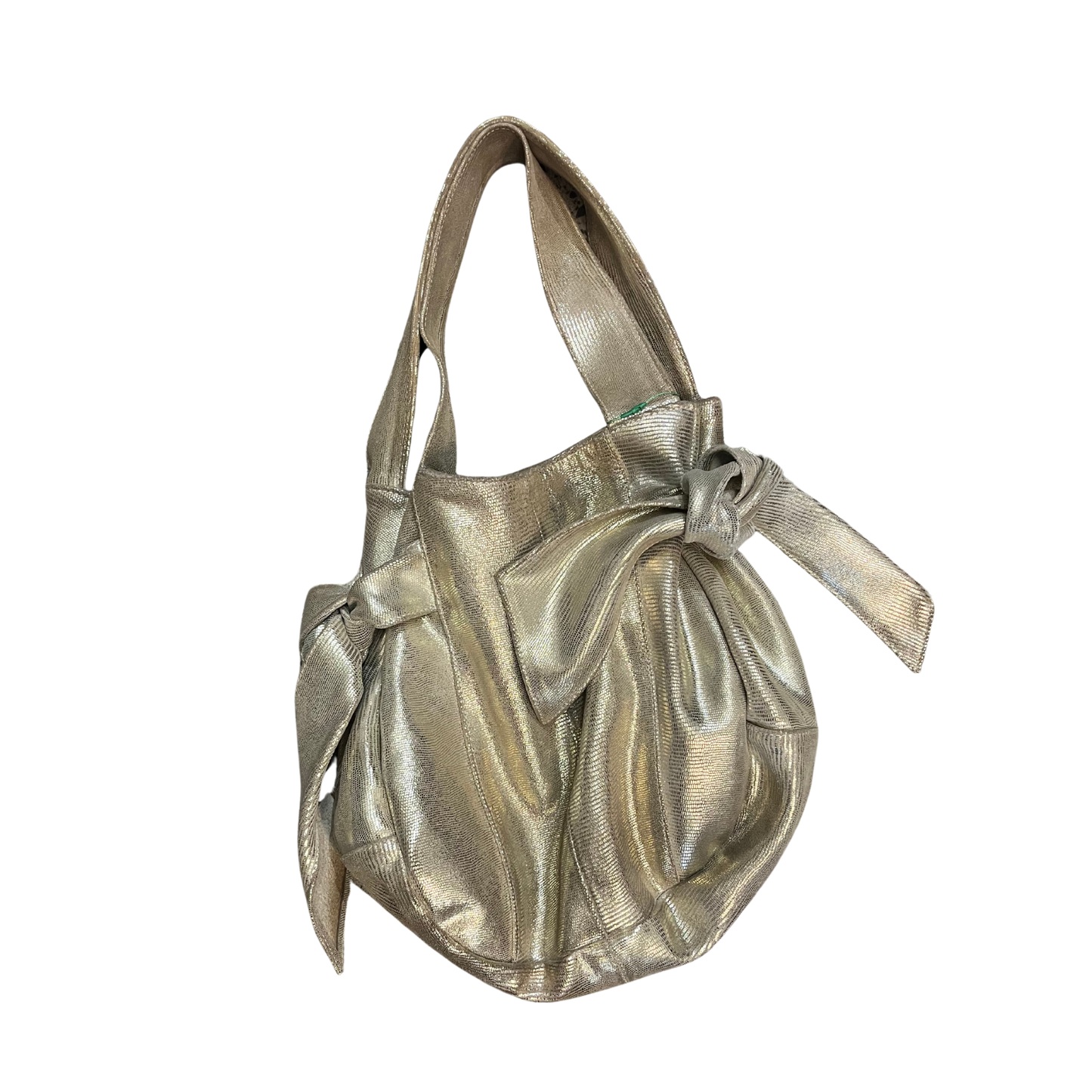 FLORIAN NZ gold bag with bow details R0126