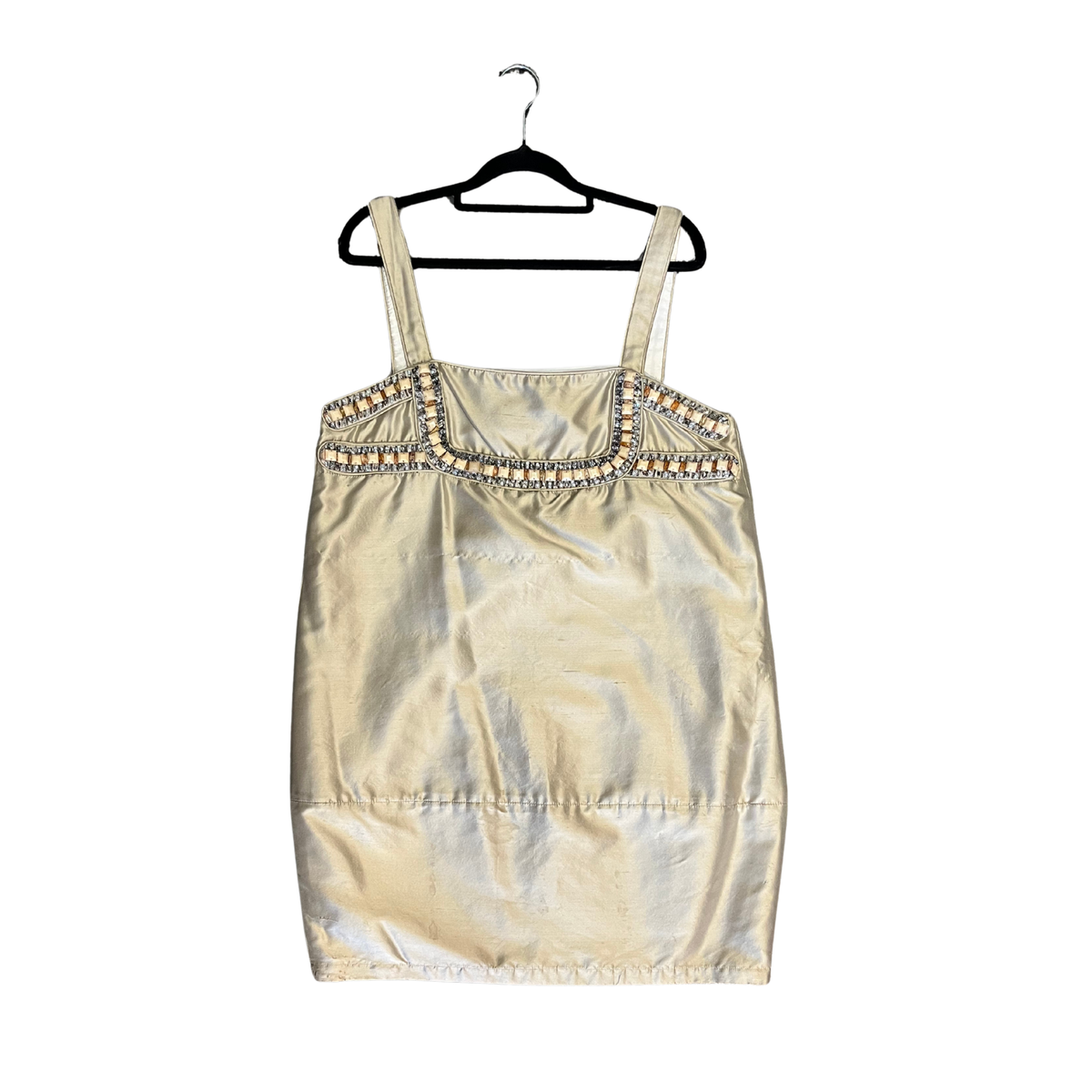 SCANLAN & THEODORE Vintage Golden Bedazzled mini Dress B0626
