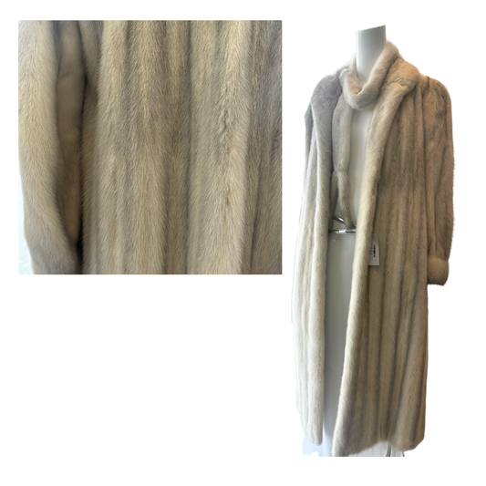 RIVA Vintage Silver Mink Fur coat + Hat and collar