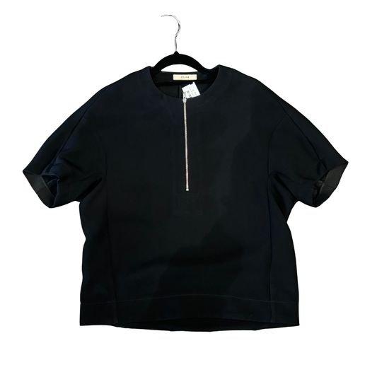 CELINE Black Quater zip blouse P0525