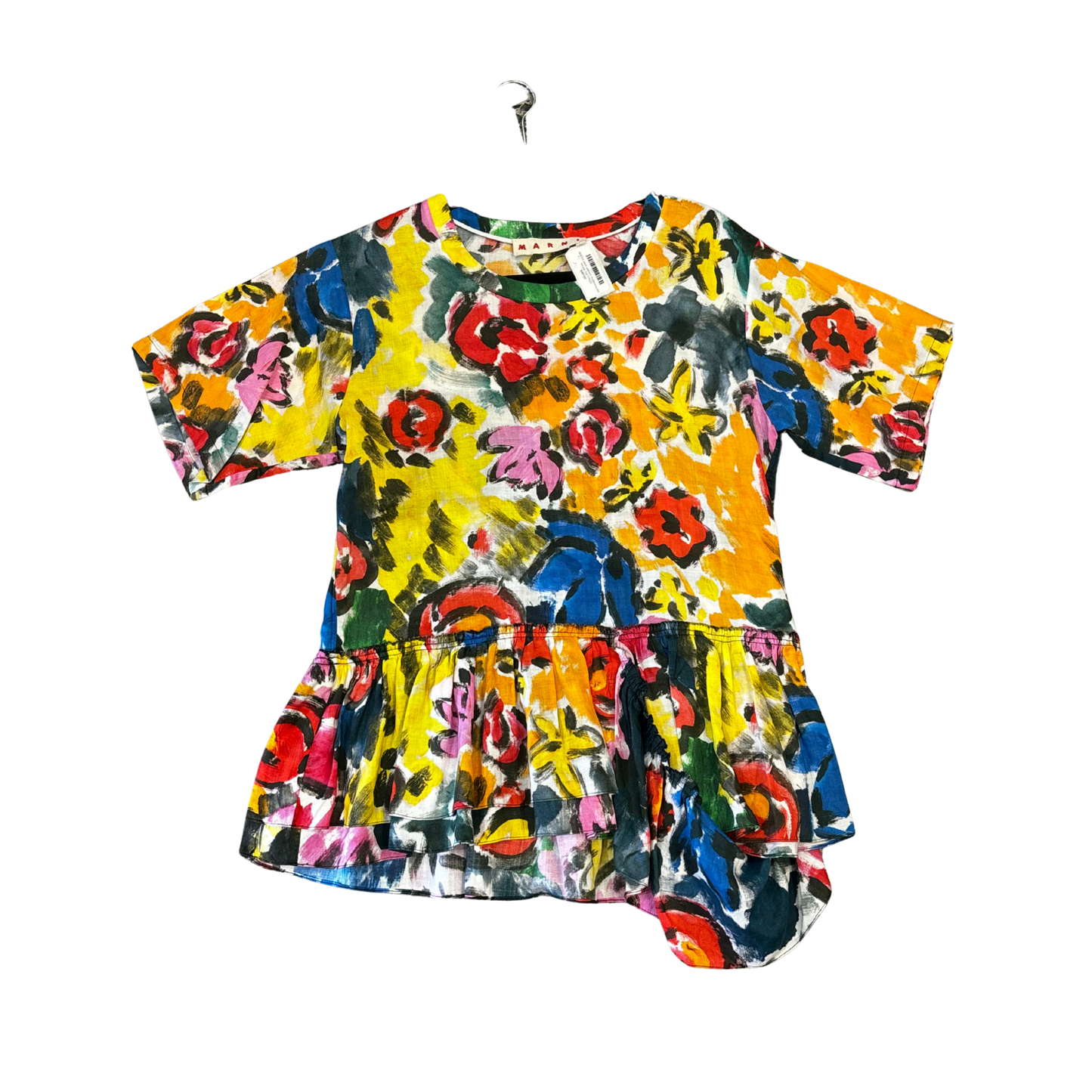 MARNI paint pattern multicoloured blouse top P0525