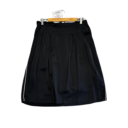 DRIES VAN NOTEN black Rayon MIdi Skirt P1124