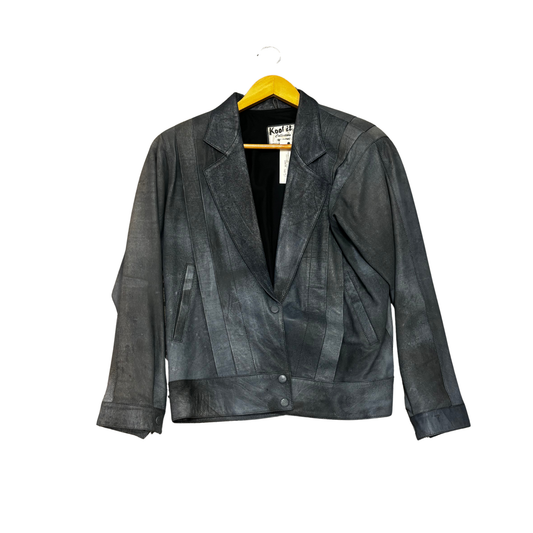COOL IT COLLECTION Vintage Blue Leather Jacket B0425