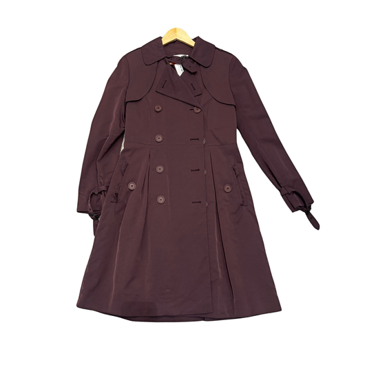 SABA Marroon Double button Trench coat R0625