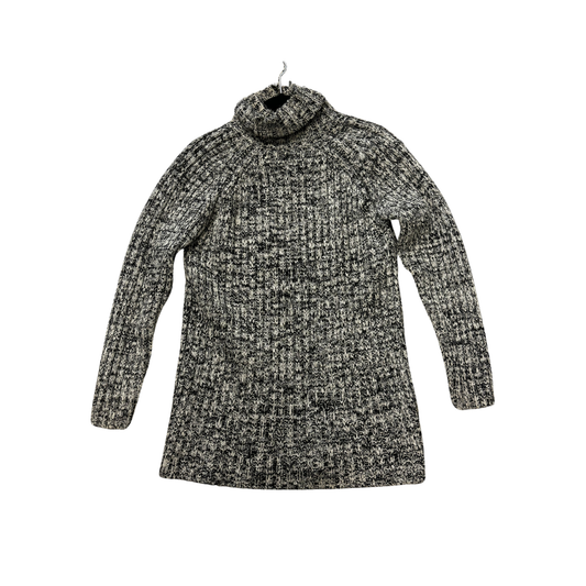 MARLE Wool Black White Turtleneck Long sweater P0625