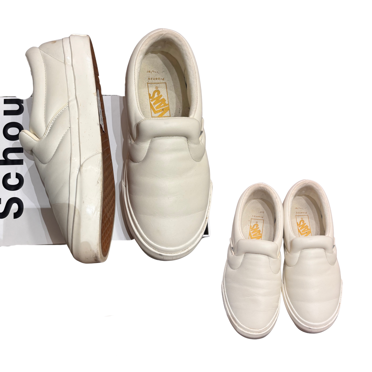 PROENZA SCHOULER X VANS cream leather Rare shoes w/box 9.5 Y0126
