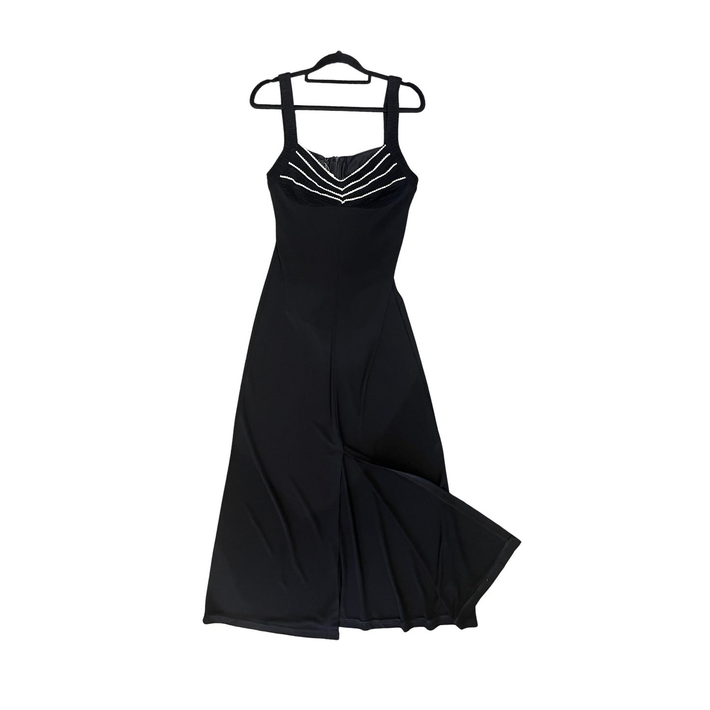 PATI-PAT PARIS black White Beaded maxi dress P1125