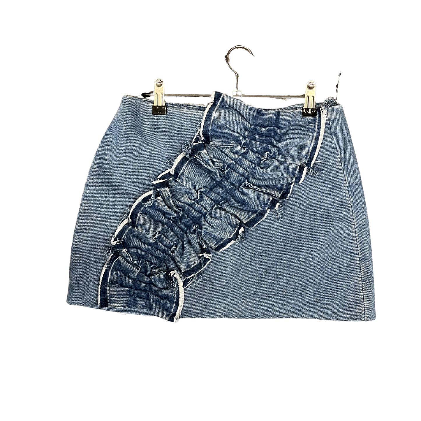 ZARA bow front denim mini skirt R0725
