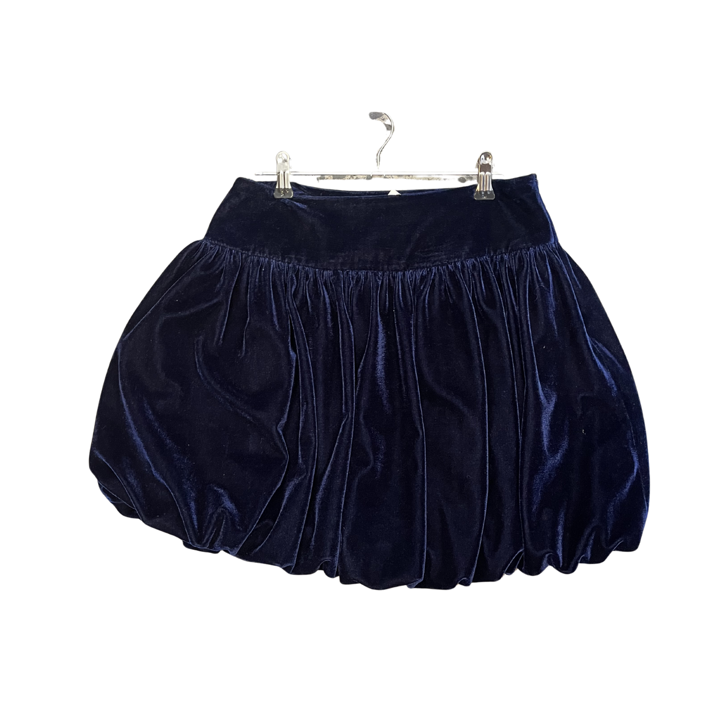 TWO.TCV blue velvet like mini Skirt R0126