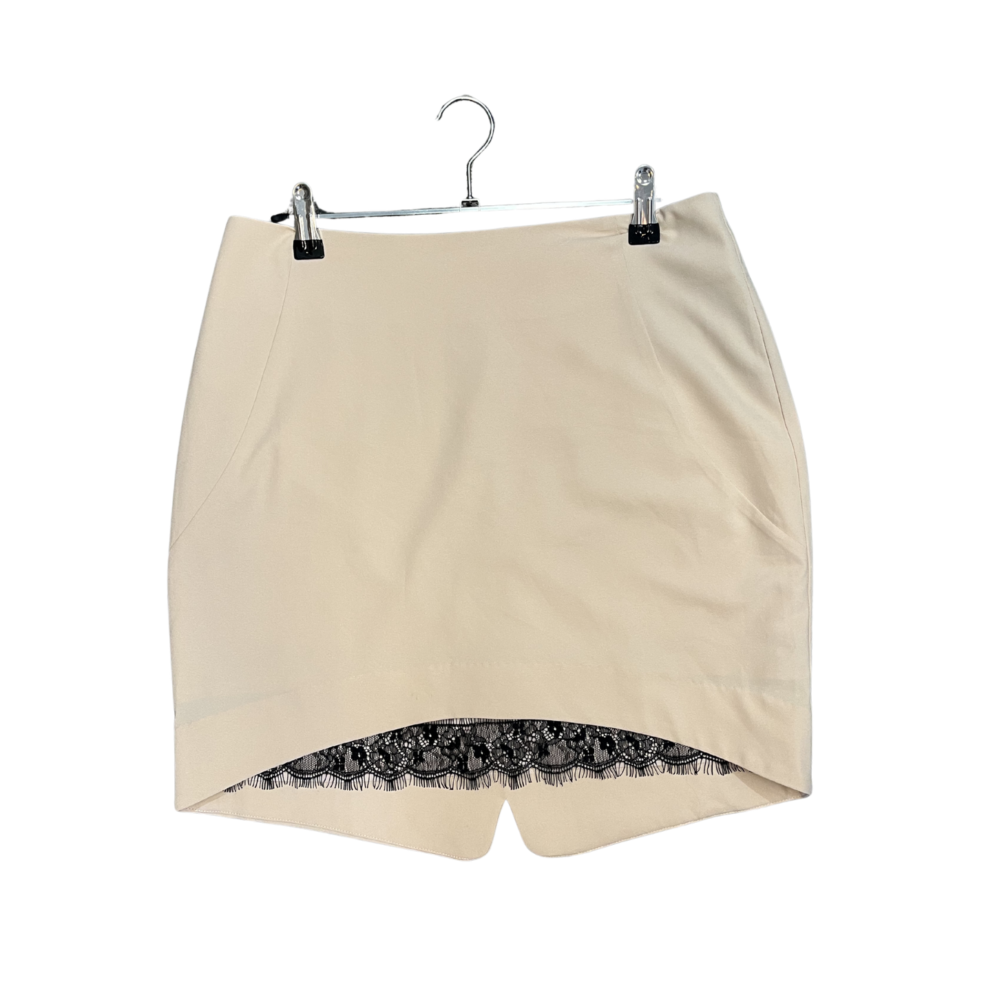 MINTY MEETS MUNT new beige skirt black lace hem Y1025