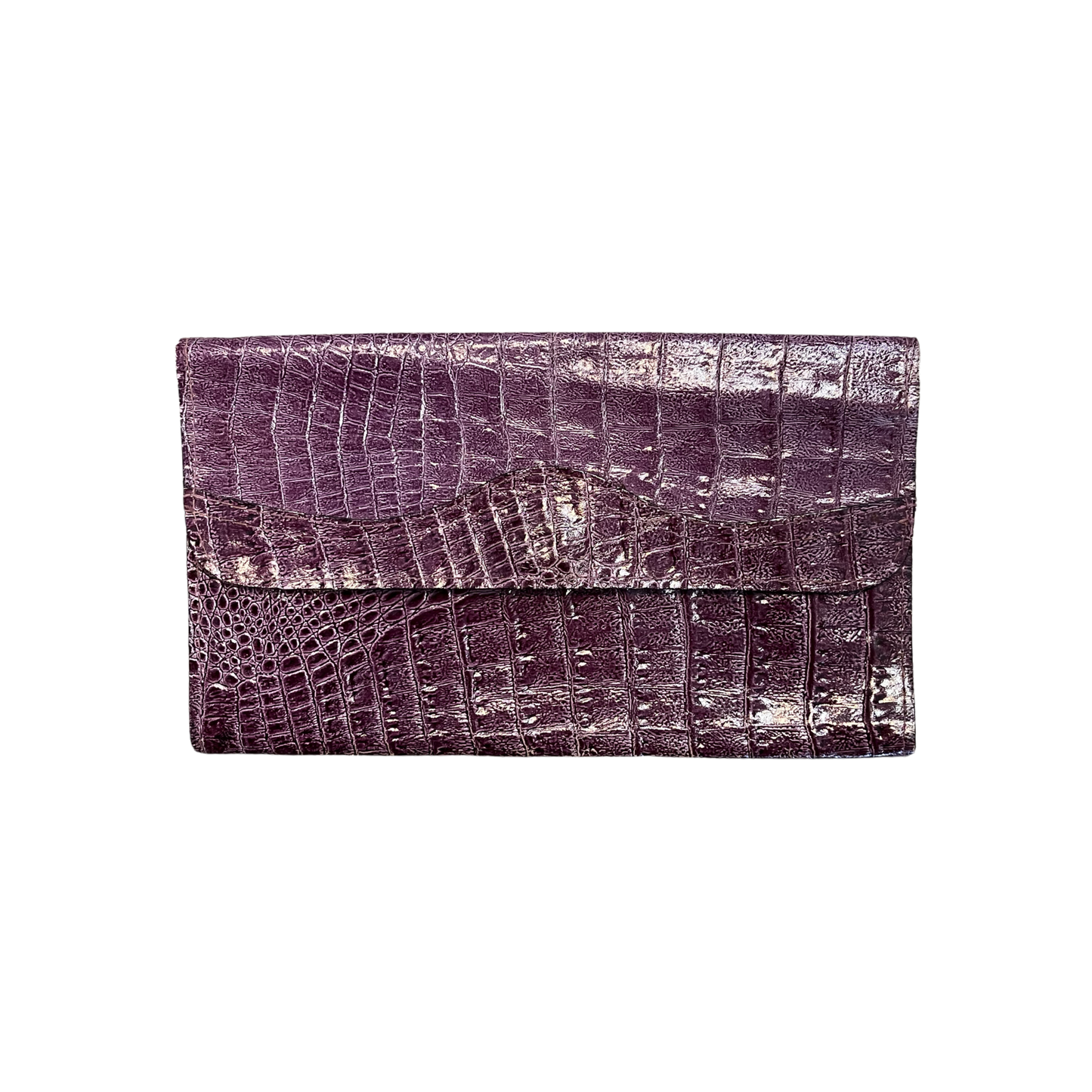 Vintage Purple Croc Purse B0925