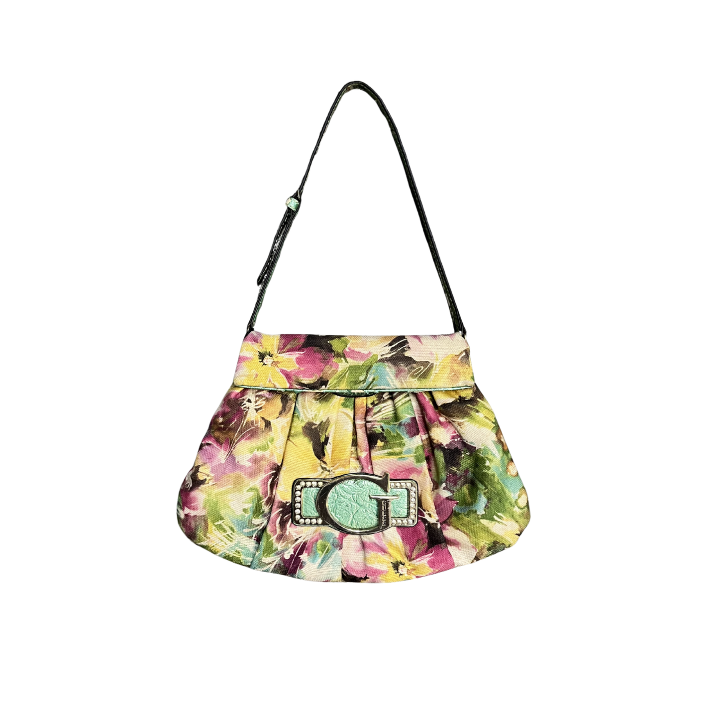 GUESS Floral bag with diamante hardware P0326