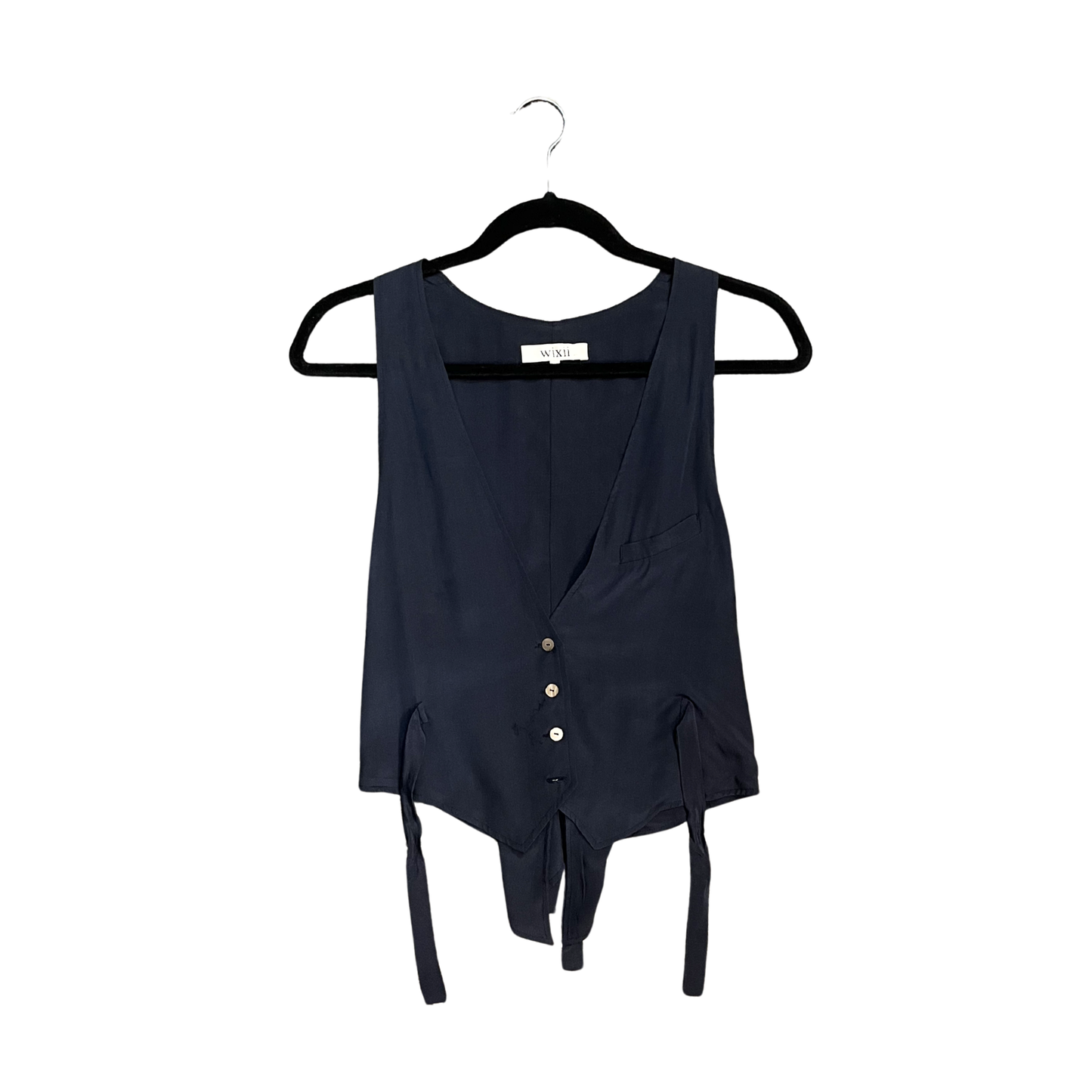 WIXII Navy Silk Waistcoat B0326