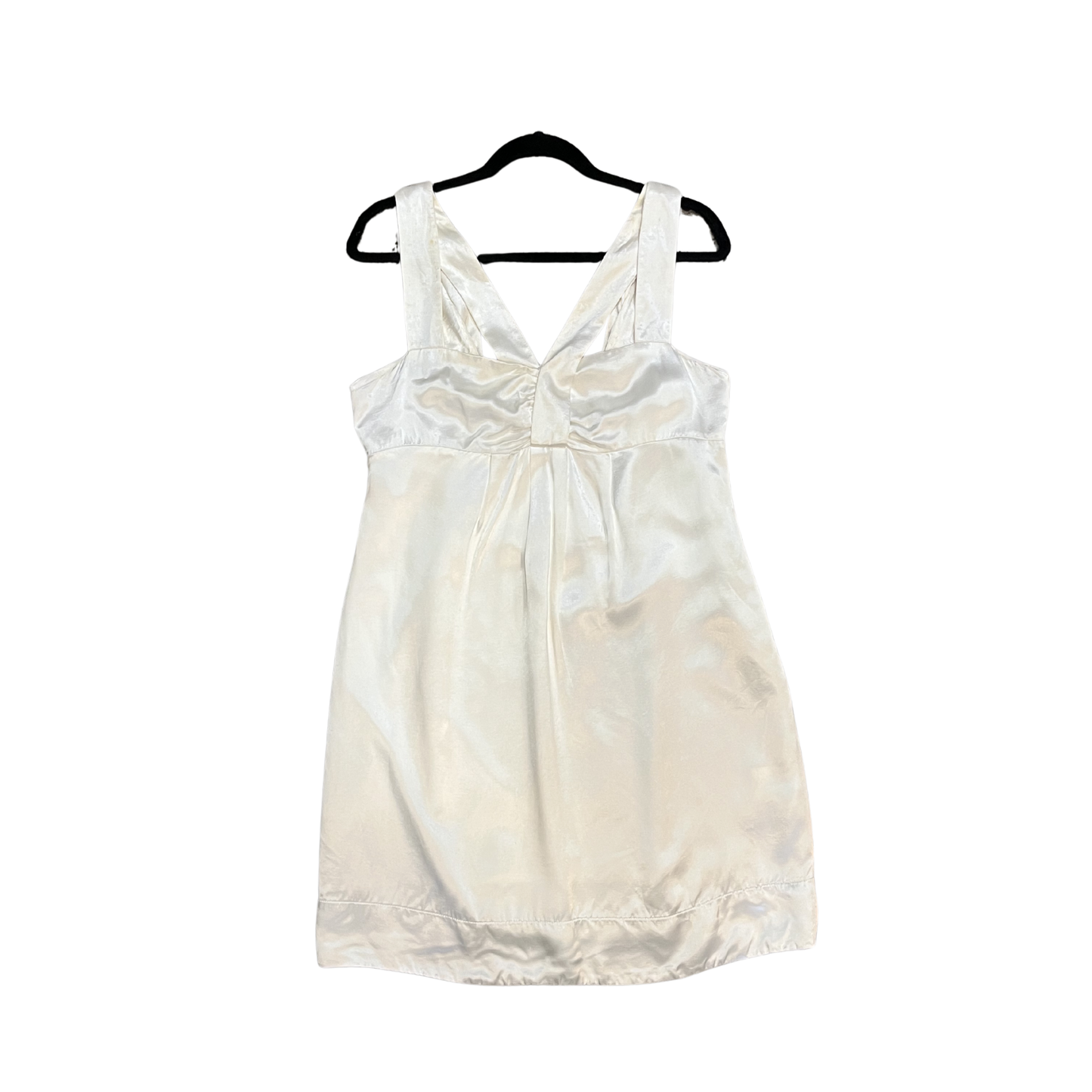 CUE White Vintage Silky Mini Dress Y0626