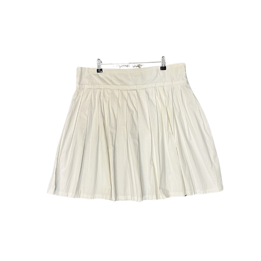 SUPRE White pleated Mini Skirt B0526