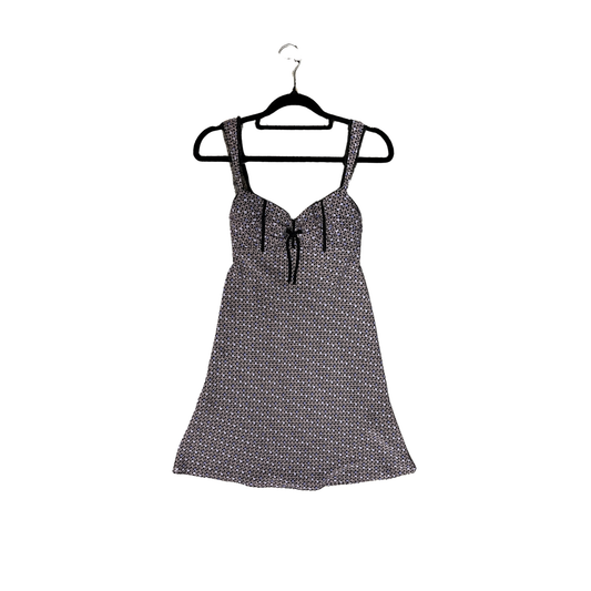 DARJEELING purple Spotted Vintage Mini Dress B0526