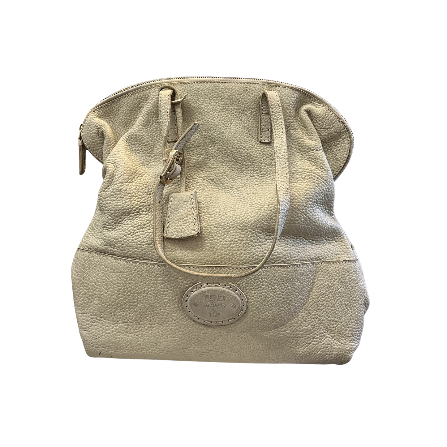 FENDI vintage off white Selleria Tote P0126