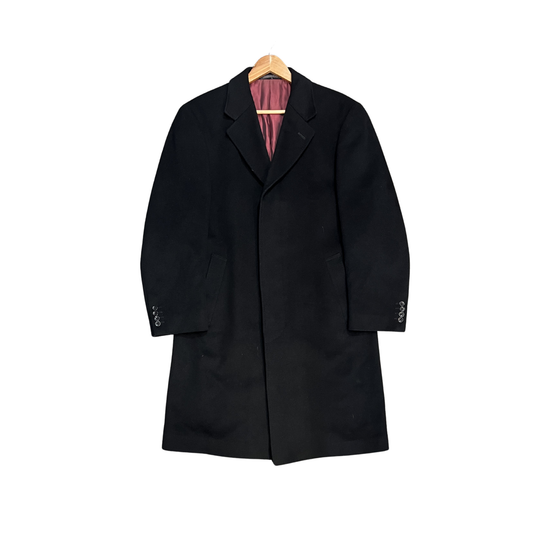 GREENWOODS vintage black cashmere Long Coat B0626