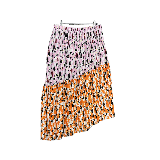 KENZO Pink Orange floral maxi Skirt B0526
