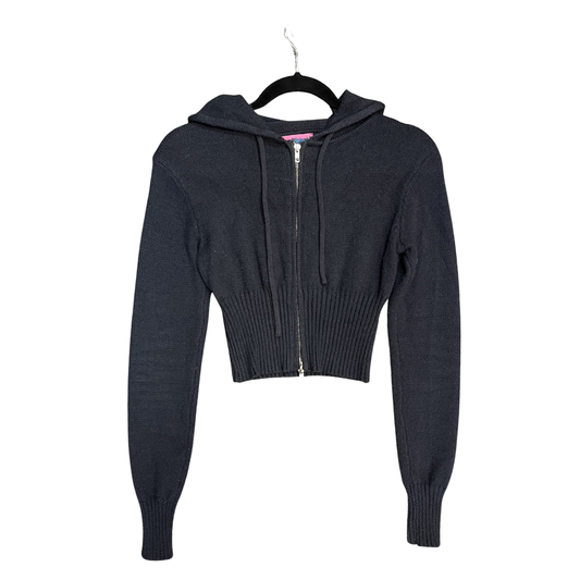 EDIKTED navy Cropped Zip Hoodie B0526