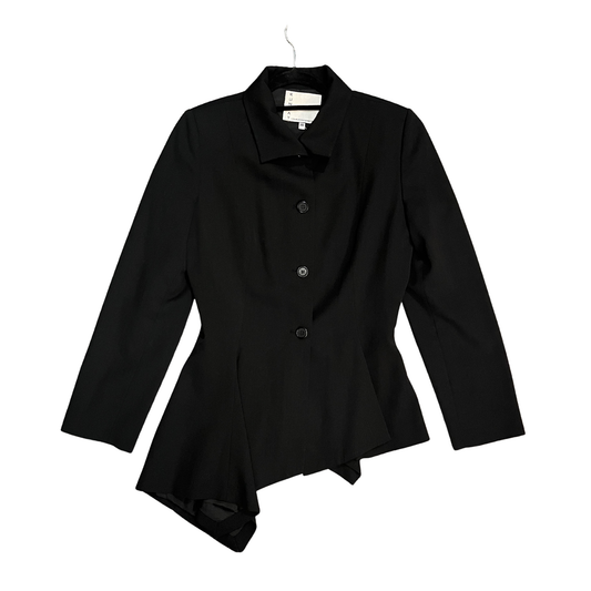 RUNWAY black Pleated bottom smart jacket P0526