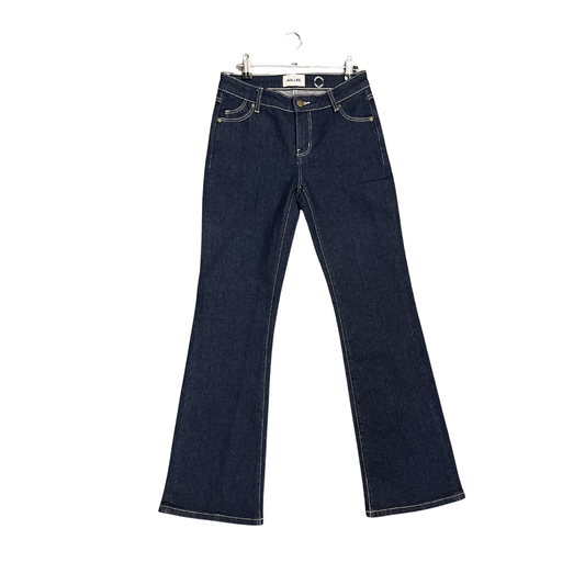 ROLLAS dark wash mid rise Flare jeans B0526