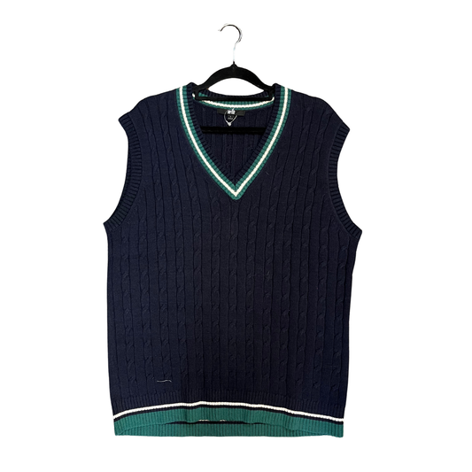UNIQLO cotton Navy Green Sweater vest R0726
