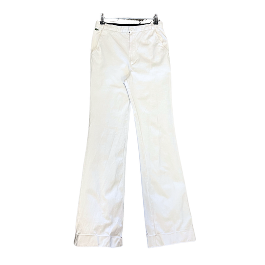 LACOSTE vintage cream Cotton Straight leg trousers P0726