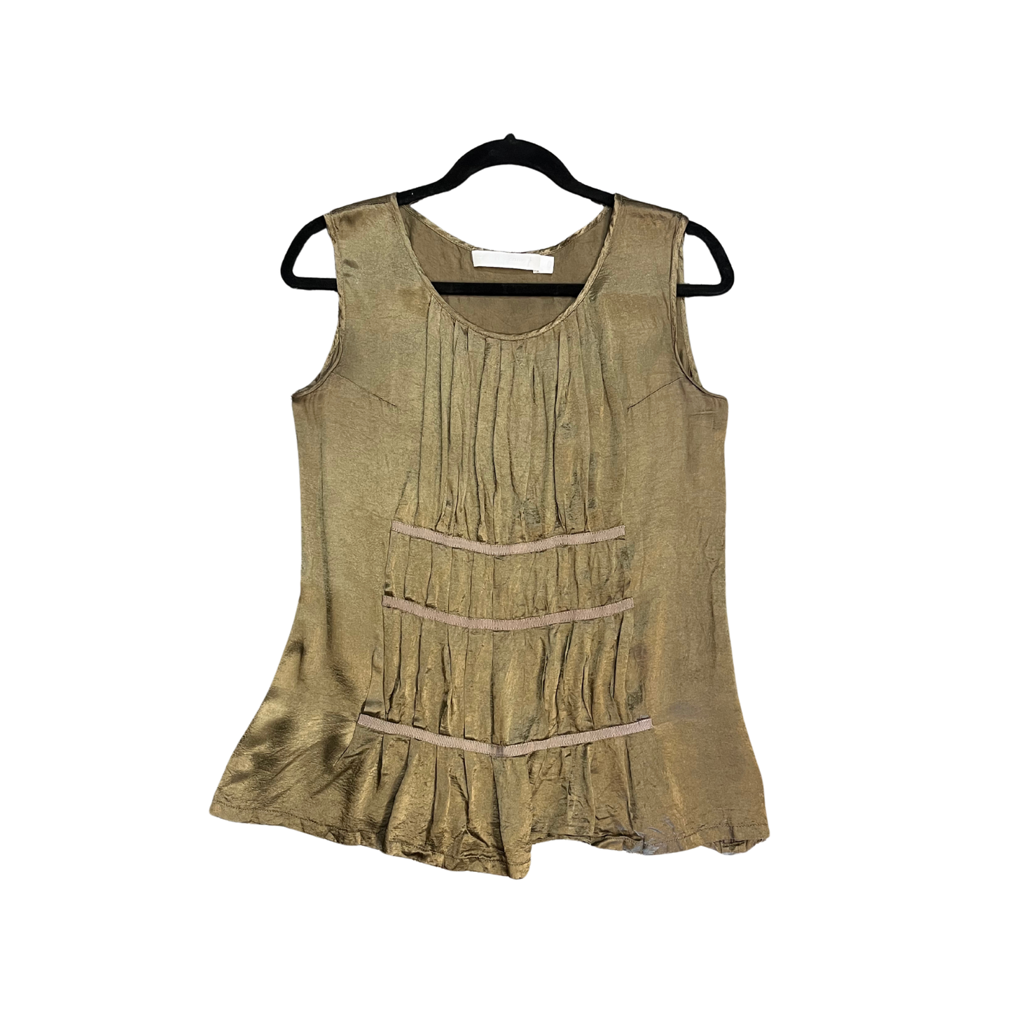 TRELSIE COOPER Slinky Kakhi Blouse R0226