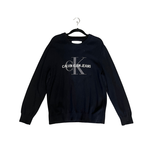 CALVIN KLEIN Black Cashmere blend Logo Sweater Y0826