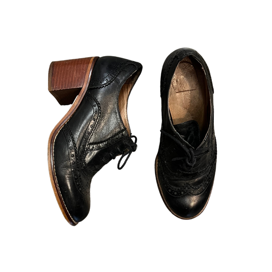 MI PIACHI vintage leather Heeled loafer P0626