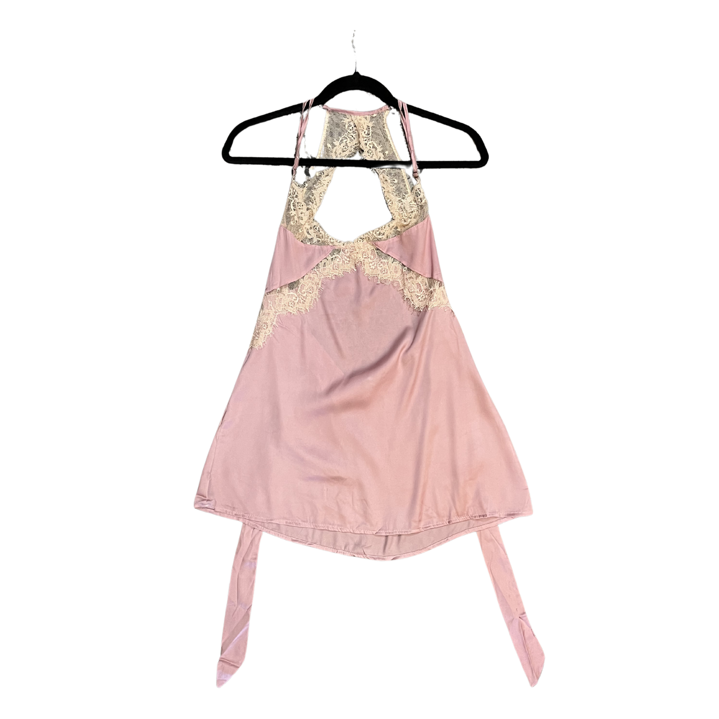 Pink Silk lace trim cami B0626