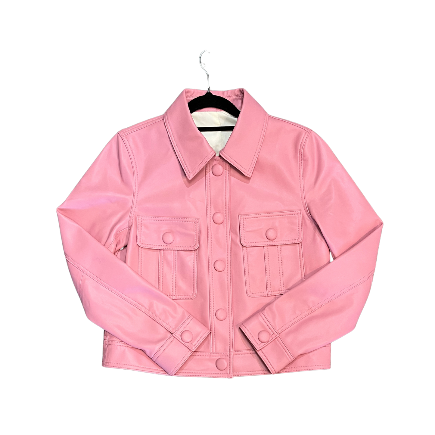 Pink Faux leather jacket B0726