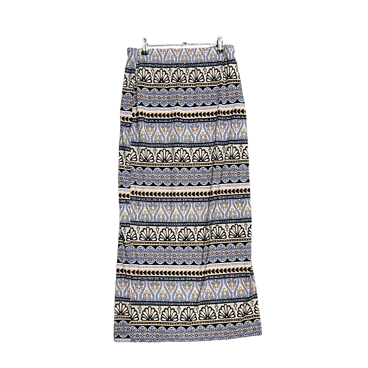 TIGER LILY peach Blue black paisley maxi Skirt R0426