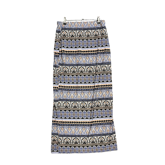 TIGER LILY peach Blue black paisley maxi Skirt R0426