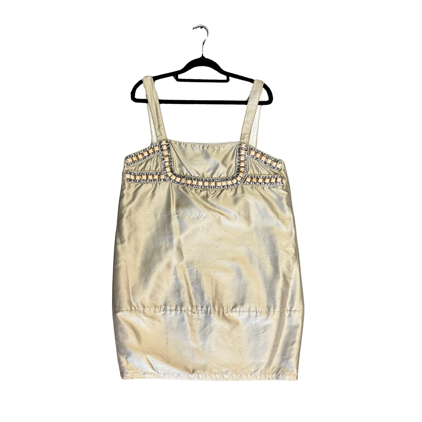 SCANLAN & THEODORE Vintage Golden Bedazzled mini Dress B0626