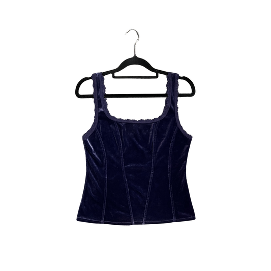 AIANNE vintage purple Velvet like cami B0526