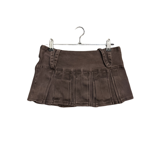 TOP MODA brown mini Skirt B0526