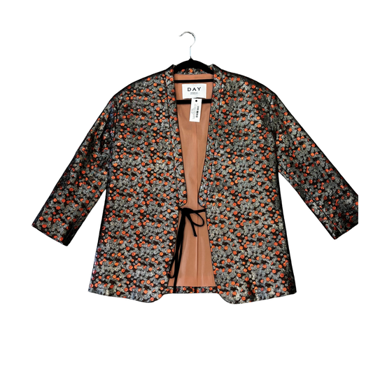 DAY Birger et mikkelsen Metalic Silver rosegold Shiny Speckle Tie blazer Y0825