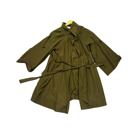 VERONIKA MAINE green Cotton rain Trench B0625