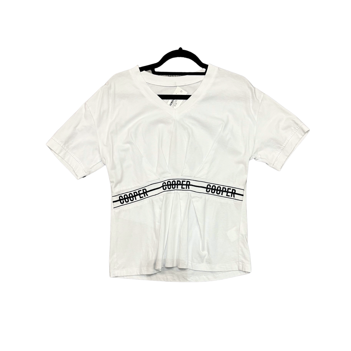 TRELISE COOPER White Cotton Logo Belt Tee R0425
