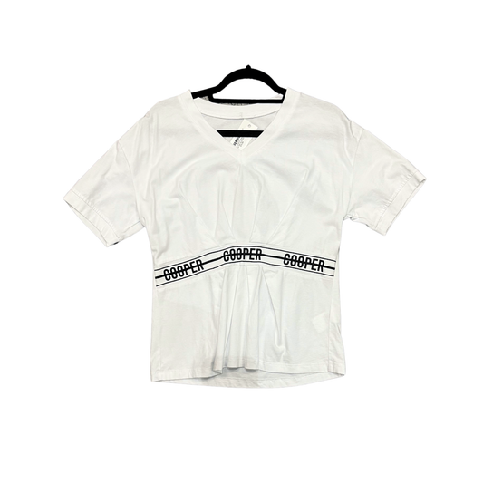 TRELISE COOPER White Cotton Logo Belt Tee R0425