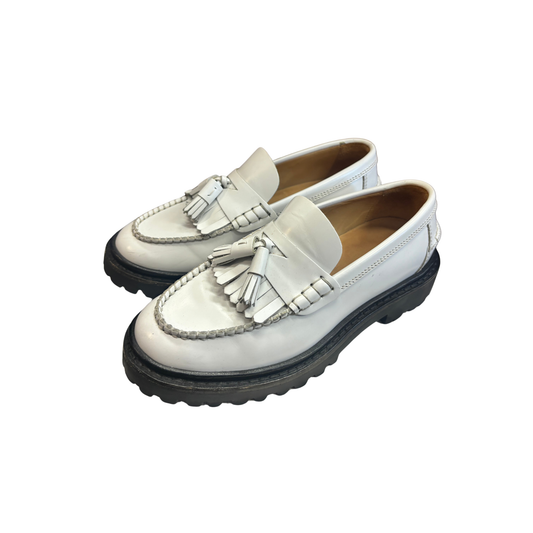 ISABEL MARANT White Leather Loafers P0125