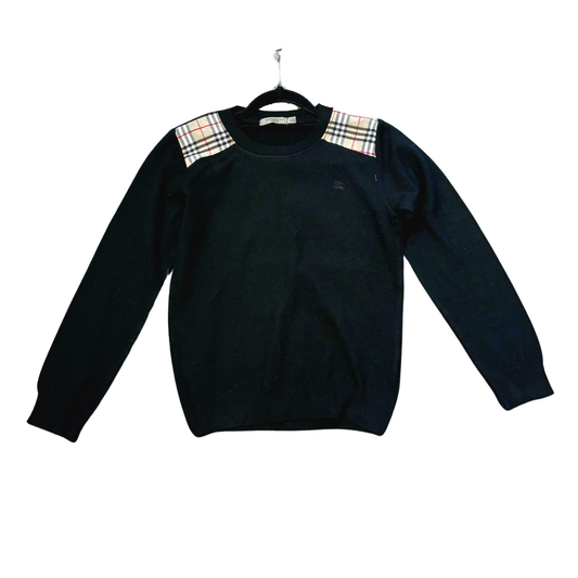 BURBERRY Vintage Cotton Wool Black Sweater P0625